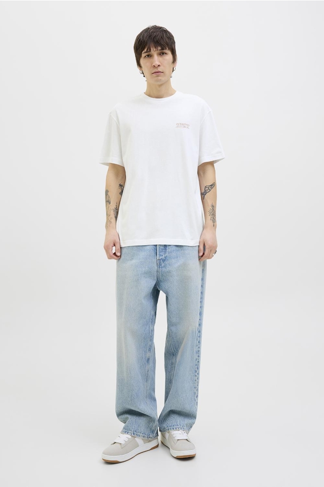 JJSUMMER VIBES TEE SS CREW NECK 12269372 WHITE